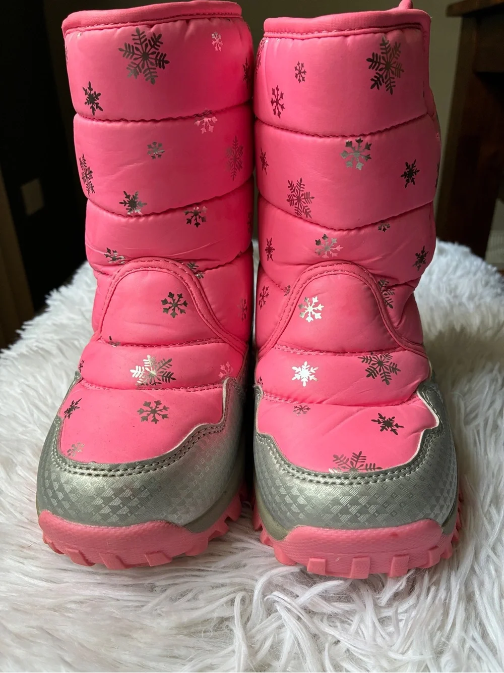 COGA Pink Snowflake Winter Boots